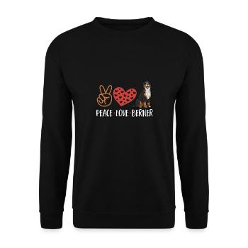 Bernese Mountain Dog - Unisex Sweatshirt - black - Front - Alina (178cm) & Michal (187cm)