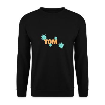 First name Tom - Unisex Sweatshirt - black - Front - Alina (178cm) & Michal (187cm)