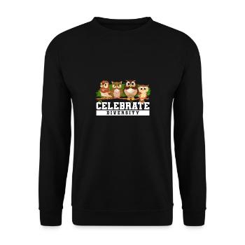 Owl Enthusiast Birds Of Prey Nocturnal Celebrate D - Unisex Sweatshirt - black - Front - Alina (178cm) & Michal (187cm)
