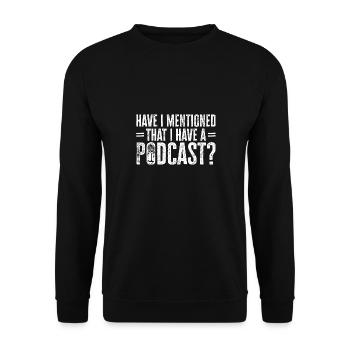 Podcaster Podcast - Unisex Sweatshirt - black - Front - Alina (178cm) & Michal (187cm)
