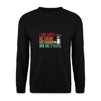 Lévrier italien Greyhound Chiens - Sweat-shirt Unisexe - noir - Devant - Alina (178cm) & Michal (187cm)