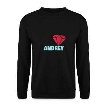 Precious for Andrey Edel Diamant - Unisex Sweatshirt - black - Front - Alina (178cm) & Michal (187cm)