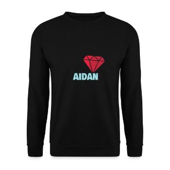 Edel Aidan - Unisex Pullover - Schwarz - Vorne - Alina (178cm) & Michal (187cm)