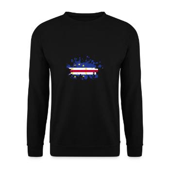 Cape Verde flag Cabo Verde flag - Unisex Sweatshirt - black - Front - Alina (178cm) & Michal (187cm)