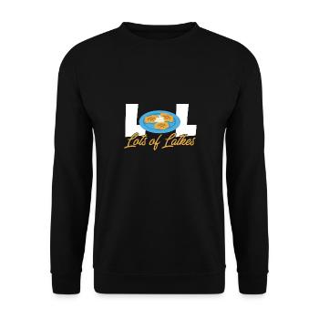 Lot De Latkes Happy Hanoukka Costume Juif - Sweat-shirt Unisexe - noir - Devant - Alina (178cm) & Michal (187cm)