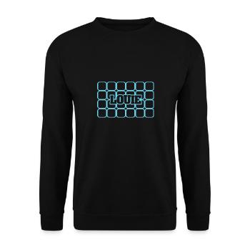 Louie als Männername - Unisex Pullover - Schwarz - Vorne - Alina (178cm) & Michal (187cm)