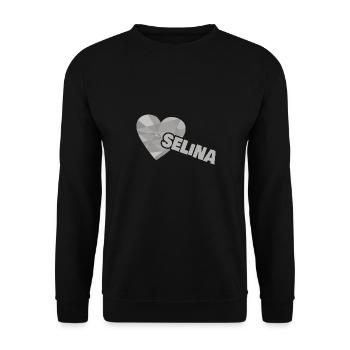 Geschenk für Selina - Unisex Pullover - Schwarz - Vorne - Alina (178cm) & Michal (187cm)