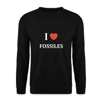 I love Fossiles - Sweat-shirt Unisexe - noir - Devant - Alina (178cm) & Michal (187cm)