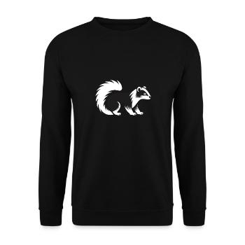 Skunk - Unisex Sweatshirt - black - Front - Alina (178cm) & Michal (187cm)