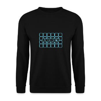 Gift for Andrey - Unisex Sweatshirt - black - Front - Alina (178cm) & Michal (187cm)