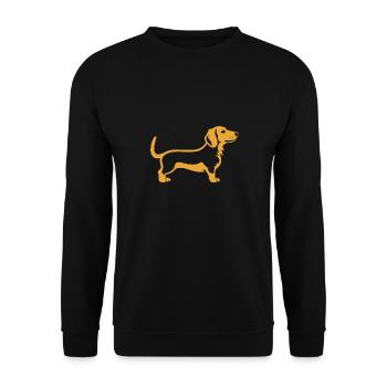 teckel - Sweat-shirt Unisexe - noir - Devant - Alina (178cm) & Michal (187cm)