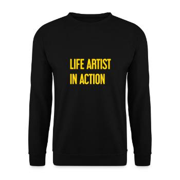 Artists of life in action - Unisex Sweatshirt - black - Front - Alina (178cm) & Michal (187cm)