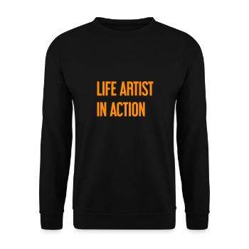 Artists of life in action - Unisex Sweatshirt - black - Front - Alina (178cm) & Michal (187cm)