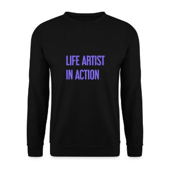 Artists of life in action - Unisex Sweatshirt - black - Front - Alina (178cm) & Michal (187cm)