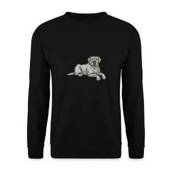 Silver Labrador Retriever Silver Lab - Sweat-shirt Unisexe - noir - Devant - Alina (178cm) & Michal (187cm)