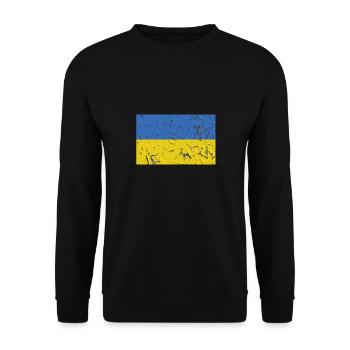 Ukraine - Unisex Pullover - Schwarz - Vorne - Alina (178cm) & Michal (187cm)