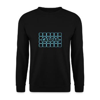 Caspar als Männername - Unisex Pullover - Schwarz - Vorne - Alina (178cm) & Michal (187cm)