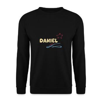 Daniel als Geschenk - Unisex Pullover - Schwarz - Vorne - Alina (178cm) & Michal (187cm)