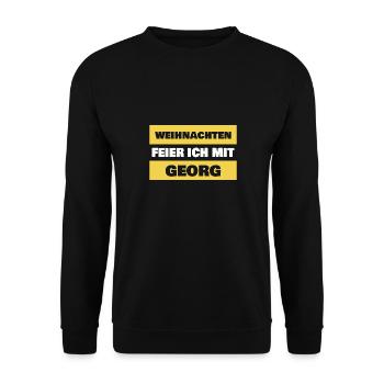 Gift for Georg - Unisex Sweatshirt - black - Front - Alina (178cm) & Michal (187cm)