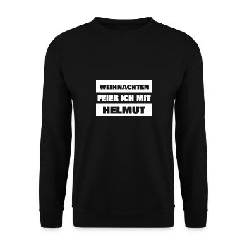 Vorname Helmut - Unisex Pullover - Schwarz - Vorne - Alina (178cm) & Michal (187cm)