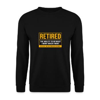 Retirement 2025 Pensioner Pension Pensioner - Unisex Sweatshirt - black - Front - Alina (178cm) & Michal (187cm)