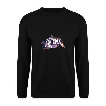 BMX Freestyle Love Vélo VTT - Sweat-shirt Unisexe - noir - Devant - Alina (178cm) & Michal (187cm)