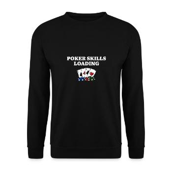 Compétences de poker Chargement Gambler Casino Gambling - Sweat-shirt Unisexe - noir - Devant - Alina (178cm) & Michal (187cm)