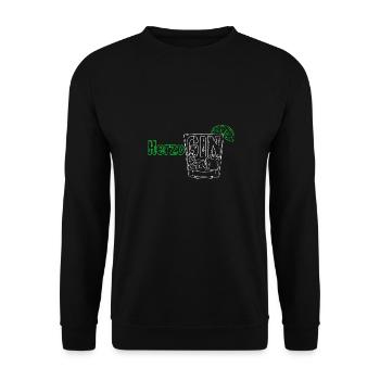 GIN HerzoGIN - Geschenk für Gin Liebhaberin Gin - Unisex Pullover - Schwarz - Vorne - Alina (178cm) & Michal (187cm)