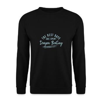 The Best Days Are Spent Dragon Boating Sayings - Unisex Pullover - Schwarz - Vorne - Alina (178cm) & Michal (187cm)