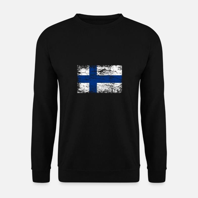 Flagge von Finnland - Unisex Pullover - Schwarz