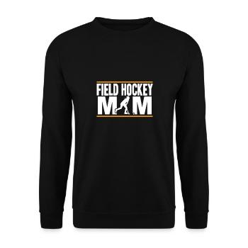 Sweeping Goalkeeper Stick Player Field Hockey Mom - Unisex Sweatshirt - black - Front - Alina (178cm) & Michal (187cm)