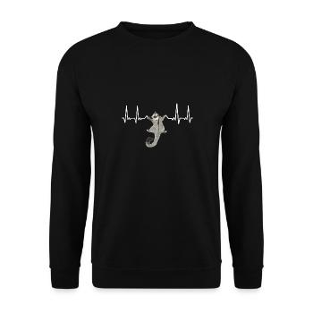 Short-headed glider Sugar Glider - Unisex Sweatshirt - black - Front - Alina (178cm) & Michal (187cm)