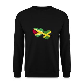 Guyana Flag Guyanese Guyana - Unisex Sweatshirt - black - Front - Alina (178cm) & Michal (187cm)