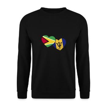 Guyana Flag Guyanese Guyana - Unisex Sweatshirt - black - Front - Alina (178cm) & Michal (187cm)