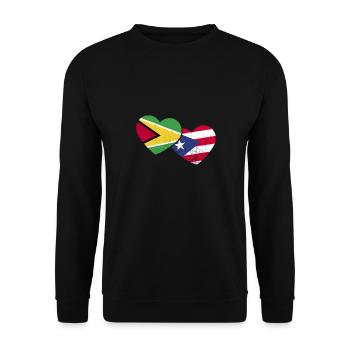 Guyana Flag Guyanese Guyana - Unisex Sweatshirt - black - Front - Alina (178cm) & Michal (187cm)