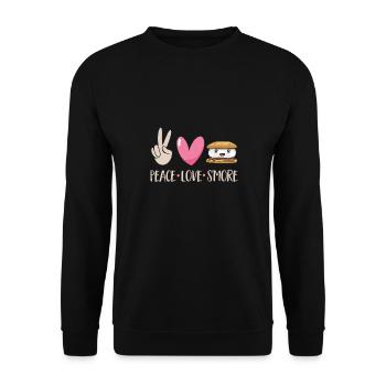 S'more Campfire Marshmallow Camping - Unisex Sweatshirt - black - Front - Alina (178cm) & Michal (187cm)