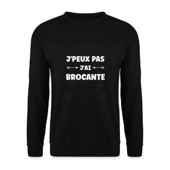 Vide grenier humour brocante - Sweat-shirt Unisexe - noir - Devant - Alina (178cm) & Michal (187cm)