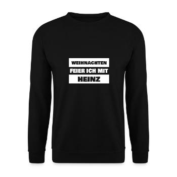 Heinz - Unisex Pullover - Schwarz - Vorne - Alina (178cm) & Michal (187cm)