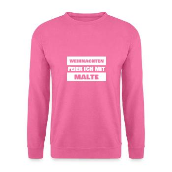 First name Malte - Unisex Sweatshirt - pink - Front