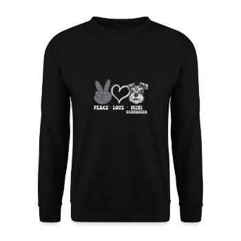 Schnauzer nain Chien Schnauzer - Sweat-shirt Unisexe - noir - Devant - Alina (178cm) & Michal (187cm)