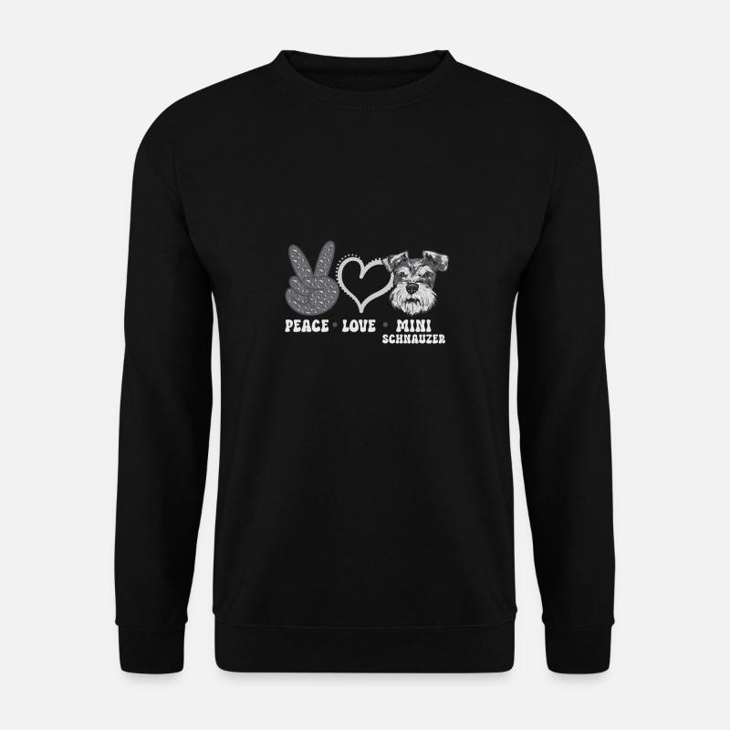 Zwergschnauzer Hund Schnauzer - Unisex Pullover - Schwarz