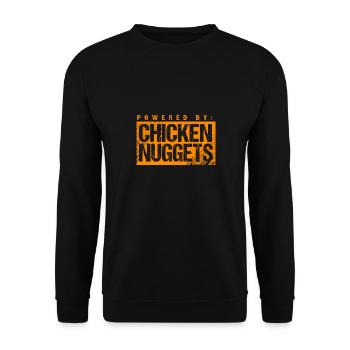 chicken nuggets - Unisex Sweatshirt - black - Front - Alina (178cm) & Michal (187cm)