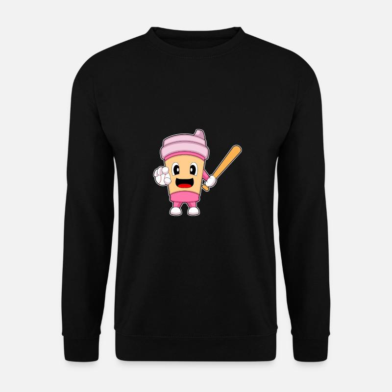 Coffee Baseball Baseball Bat - Unisex Sweatshirt - black
