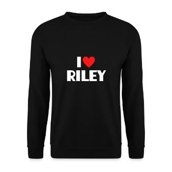 J’aime Riley Red Heart Love Fan Gift - Sweat-shirt Unisexe - noir - Devant - Alina (178cm) & Michal (187cm)