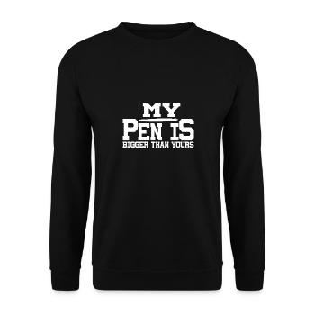 Mon stylo est plus grand que le vôtre - Sweat-shirt Unisexe - noir - Devant - Alina (178cm) & Michal (187cm)