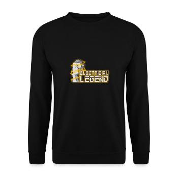 Elektroarbeiter, Spannung, Handwerker, Elektriker - Unisex Pullover - Schwarz - Vorne - Alina (178cm) & Michal (187cm)