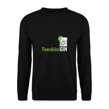 GIN FeenköniGIN - Geschenk für Gin Verkostungen Wa - Unisex Pullover - Schwarz - Vorne - Alina (178cm) & Michal (187cm)