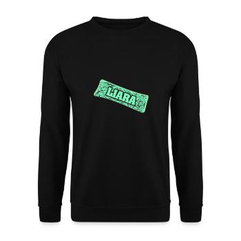 Name for Liara Birth name First name - Unisex Sweatshirt - black - Front - Alina (178cm) & Michal (187cm)