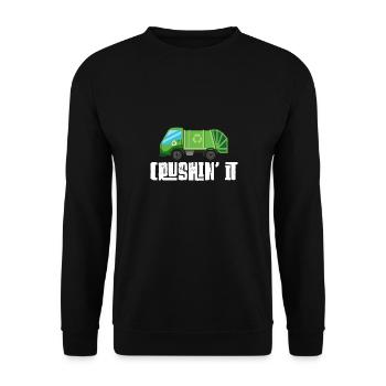 Garbage trucks, garbage day, garbage collection - Unisex Sweatshirt - black - Front - Alina (178cm) & Michal (187cm)