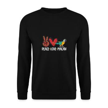 Yellow-breasted Macaw Parrot Blue And Yellow Macaw - Unisex Sweatshirt - black - Front - Alina (178cm) & Michal (187cm)